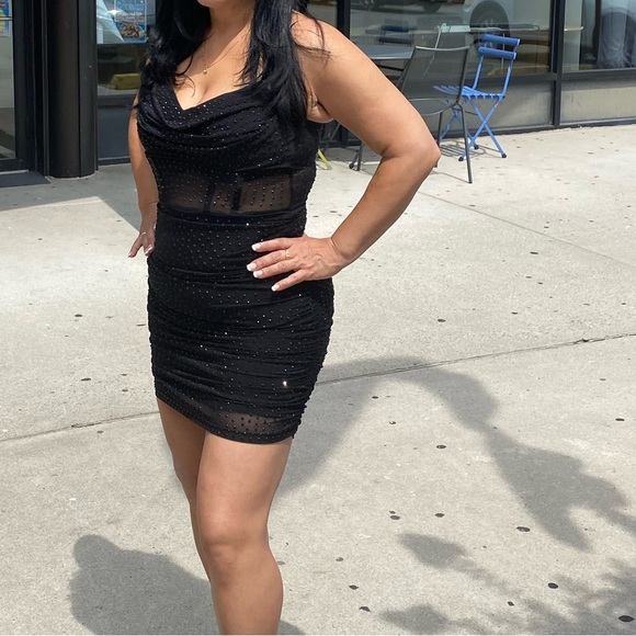 Black rhinestones dress - Picture 6 of 10